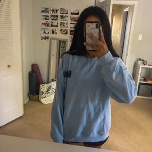 bethany beach surf shop baby blue sweater